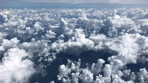 Flying above Cumulus buildups Stock Footage 136433277