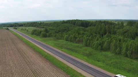 Flying Above Farm Field Stock Footage 51938575