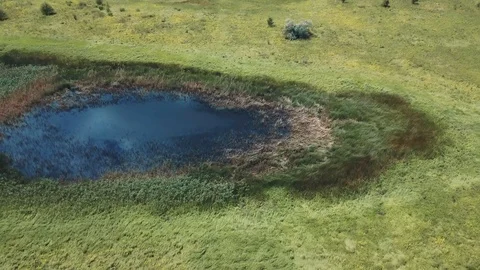 Flying above flooded by drone copter aerial Stock Footage 112304948