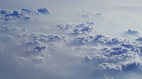 Flying above the hazy clouds Stock Footage 76690090