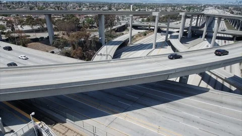 Flying above the highway Video stock 89639612