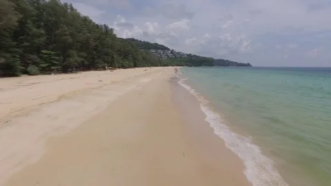 Flying above Naithon beach Stock Footage 83777868