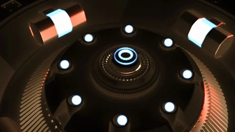 Flying Above A Processor. Loop animation. Stock Footage 121643855