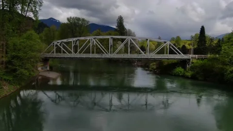 Flying Above the River Video stock 160008479