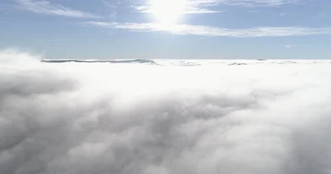 Flying above the sea of clouds Stock Footage 187784014