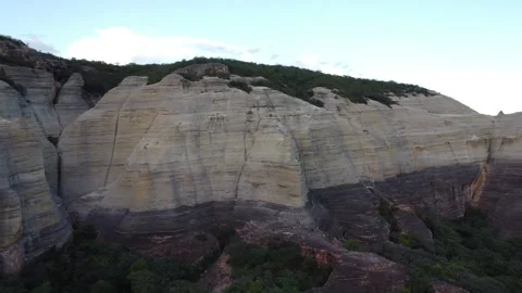 Flying Above Serra da Capivara: Brazil's Ancient Caatinga Landscape Stock Footage 336983299