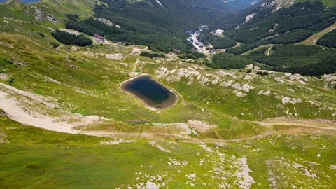 Flying above steep 2000 meter mountains Stock Footage 322780699