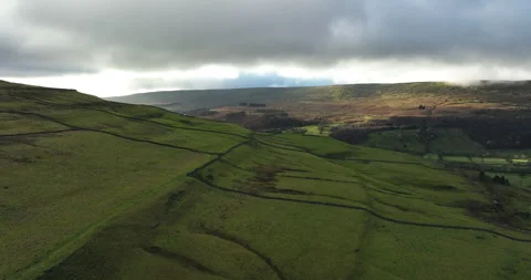 Flying above Wharfedale Stock Footage 272737086