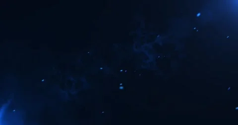 Flying abstract blue particles with light background. magic dust and glowing Stock Footage 248153816
