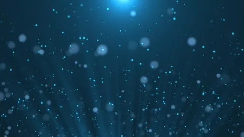 Flying abstract blue particles with light background. Magic dust. Stock Footage 308113217