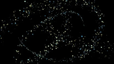 Flying the abstract line glow twisted particle background 4K Stock Footage 256286325