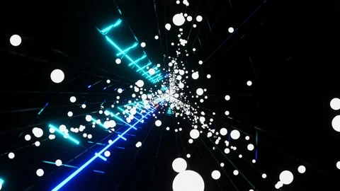 Flying in an abstract sci-fi VJ Loop tunnel. Stock-Footage 159267380