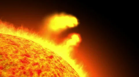 Flying across a solar flare. Stock Footage 36558247