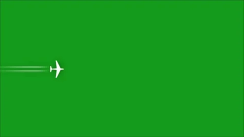 Flying aeroplane motion graphics with green screen background Stock Footage 133023594