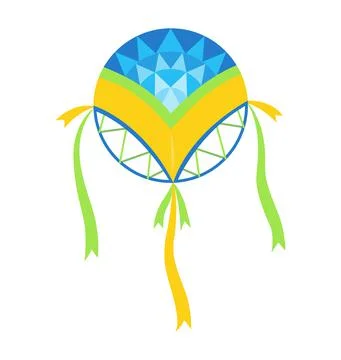 Flying air kite. Vector wind toy for active pastime and entertainment. Outdoor Illustrazione stock
