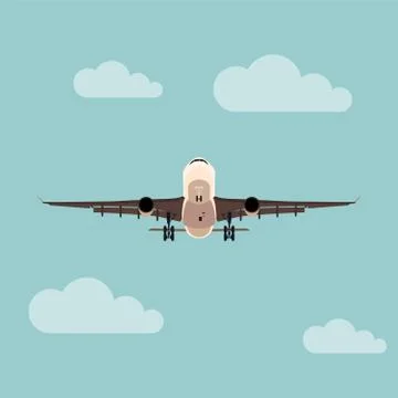 Flying air plane vector illustration Stock Illustration