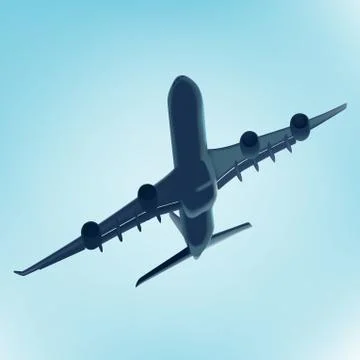 Flying Airbus Stock Illustration