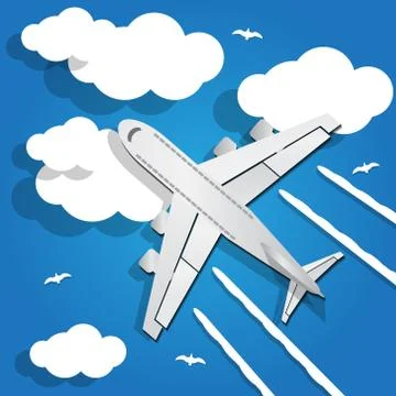 Flying the aircraft. Stock Illustration