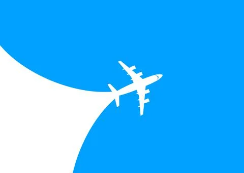 Flying airplane. Air transportation, airline, plane vector illustration Stock Illustration