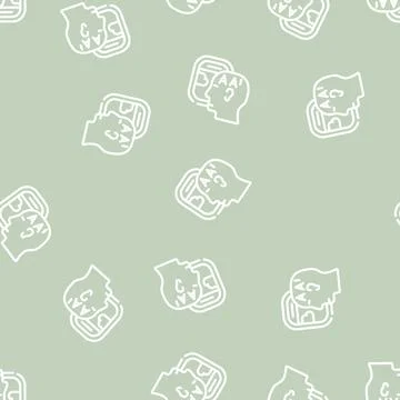 Flying airplane fear line vector seamless pattern イラスト素材