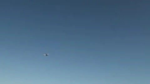 A flying airplane 스톡 동영상 12153501