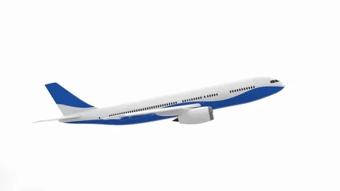 Flying airplane Video stock 72375302