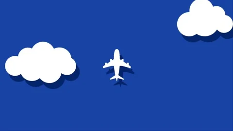 Flying airplane Stock Footage 304740888