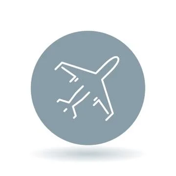 Flying airplane icon Stock Illustration