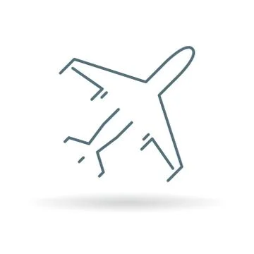 Flying airplane icon Stock Illustration