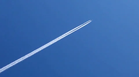 Flying airplane in sky Stock Footage 39737104