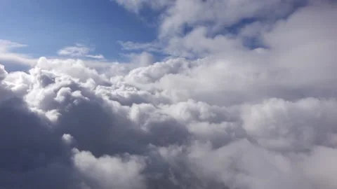 Flying on an airplane through storm clouds Stock Footage 112206217