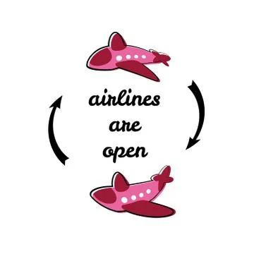 Flying airplanes in a circle  イラスト素材