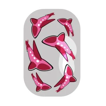 Flying airplanes on a gray background capsule for Stock Illustration