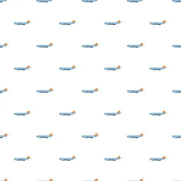 Flying airplanes seamless pattern for travel and aviation Stock Illustration