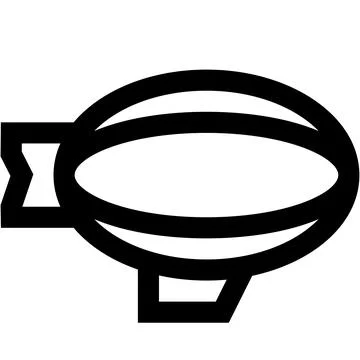 Flying Airship Vector Icon Design Illustration Illustrazione stock