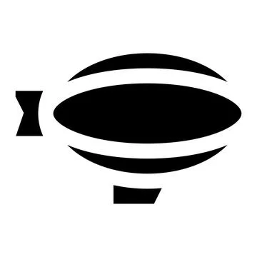 Flying Airship Vector Icon Design Illustration Stock Illustration