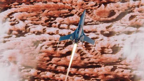 Flying the alien skies Illustrazione stock