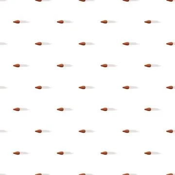 Flying almond nuts seamless pattern on white background Stock Illustration