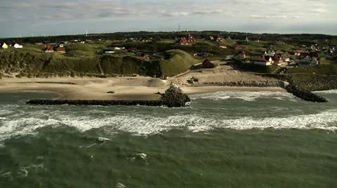 Flying along the beach Stock Footage 10909545