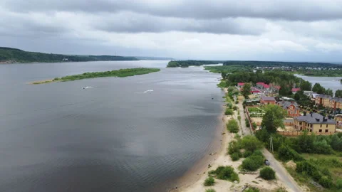 Flying along the coast Video stock 159883580