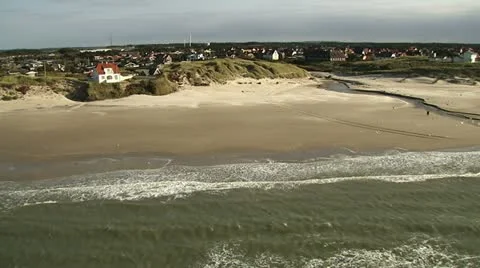 Flying along the coastline Stock Footage 10909633