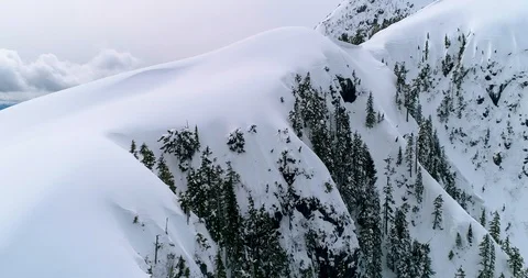Flying along mountain to Cornice Stock Footage 91380679