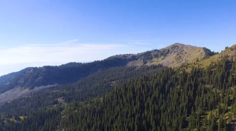 Flying Along the Mountain Ridge in Deer Valley, Utah Stock Footage 66501009