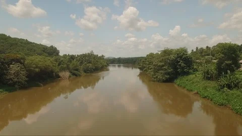 Flying along Muddy River Stock-Footage 122717153