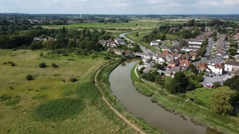 Flying along the River Adur Stock Footage 197477772