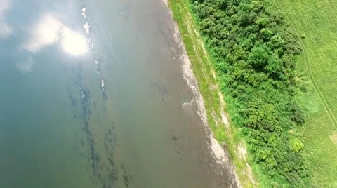 Flying along the river Stock-Footage 68277088