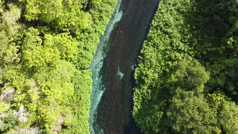 Flying Along Turns And Zigzags Of Beautiful River Sucuri Aerial Drone 4k Stock Footage 201185027