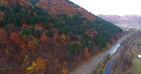 Flying along the Valley Stock Footage 97739008