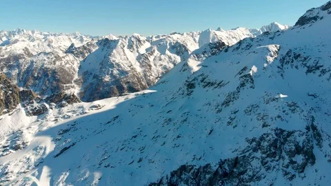 Flying in Alps above Mountains Stock Footage 102056727
