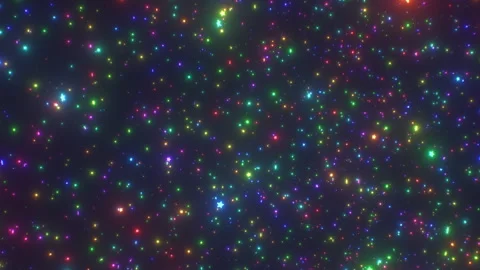 Flying Among Endless Field Of Rainbow Glow Stars Deep In Outer Space Stock Footage 250141658